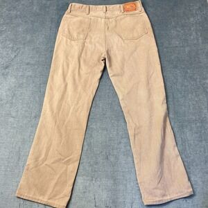 VTG Maverick Western Jeans Mens 33x31 Khaki Denim Cowboy Straight Leg Workwear